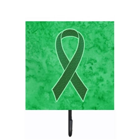 Carolines Treasures 4.25 W x 7 H In. Kelly Green Ribbon for Kidney Cancer Awareness Leash or Key Holder AN1220SH4